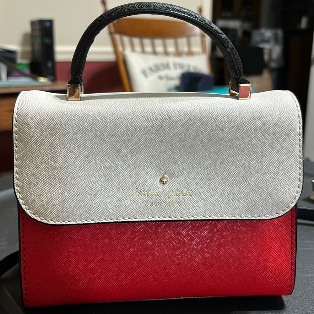 Kate Spade Cedar Street Mini Nora red/white EUC